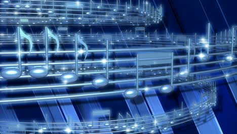 Bucle-de-notas-musicales-azul