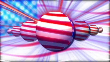 Animierte-Amerikanische-Flaggenkugel