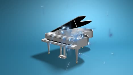 Derramar-notas-musicales-Piano-Blue