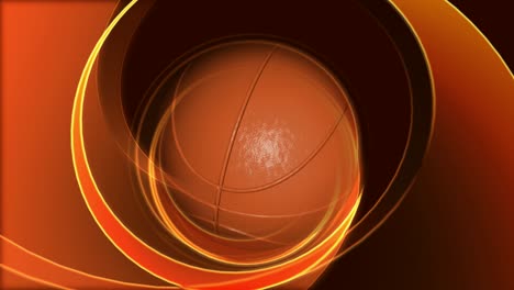 Spinning-Basketball-on-Abstract-Background