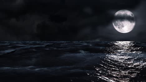 Luna-sobre-el-mar-en-la-noche
