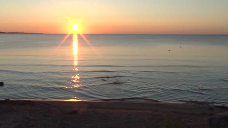 Morgen-Am-Strand-Am-Lake-Michigan