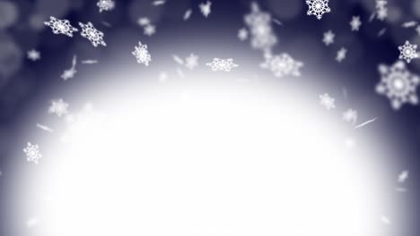 Snow-Flakes-on-Dark-Blue-Background-Loop