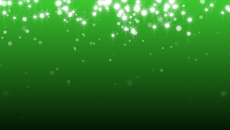 White-Sparkles-on-Green-Background-Loop