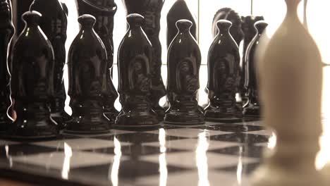 Ceramic-Chess-Set:-Opposing-Black-(Pull-Focus)