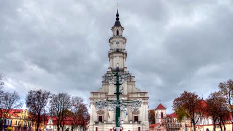 Rathaus-Von-Kaunas-Zeitraffer