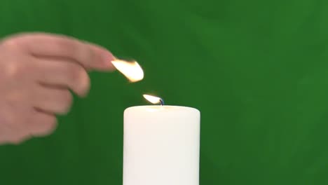 Kerze-Auf-Grünem-Bildschirm