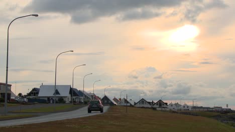 Reykjavik-Häuser-Im-Abendlicht