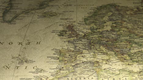 Vintage-Karte-Schwenken-Nach-Europa