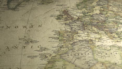 Panning-Across-a-Vintage-Map-to-Europe