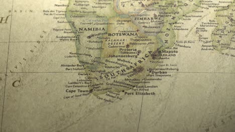 Vintage-Karte-Schwenken-Nach-Südafrika