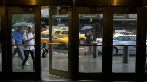 Heavy-Rain-Outside-of-a-Building-in-New-York