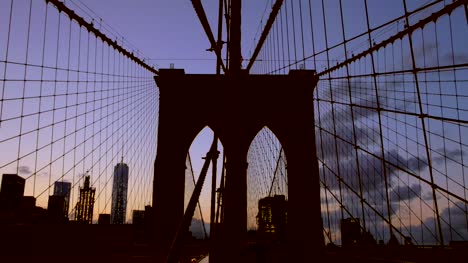 Brooklyn-Bridge-Silhouetted-In-the-Sunset