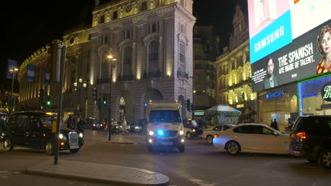 Ambulance-Speeding-through-Piccadilly-Circus-at-Night