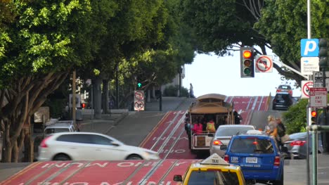 Straßenbahn-Nach-Oben-Powell-Street-San-Francisco