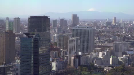 Edificios-de-Tokio-con-el-monte-Fuji