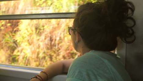 Tourist-Looking-out-of-Train-Window-in-Sri-Lanka