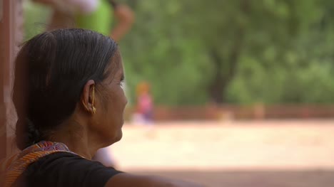 Indian-Woman-with-Gold-Earring-in-Profile