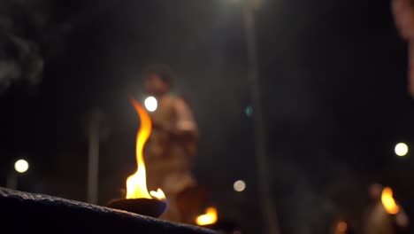 Ganga-Aarti-Zeremonielle-Kerze
