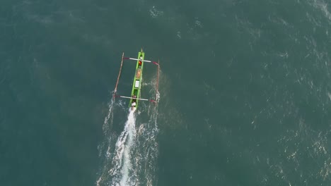 Aerial-View-of-an-Outrigger-on-the-Water