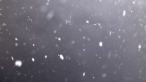 Swirling-Snowfall-Against-Black-Background