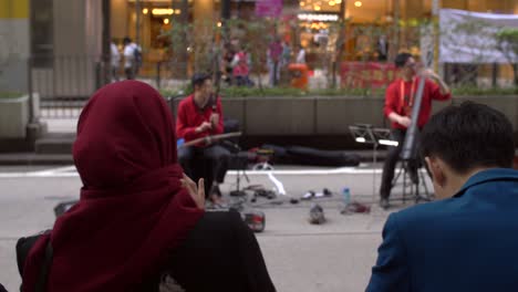 Straßenmusikanten-In-Hongkong