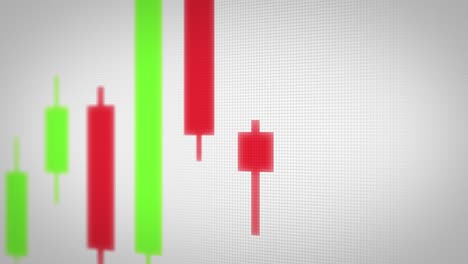 Tracking-Von-Trading-Candlesticks-Auf-Weißem-Bildschirm