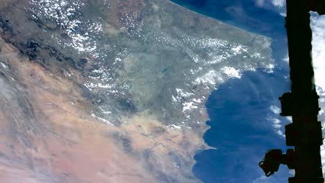 Abgestufte-Aufnahmen-Von-Marokko-Und-Dem-Alboranischen-Meer-Aus-Dem-Weltraum