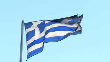 Cu-Oder-Griechische-Flagge-Im-Wind