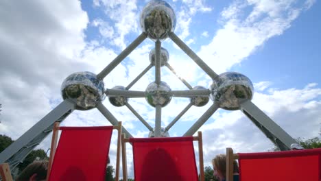 Deckchairs-by-the-Atomium-in-Brussels