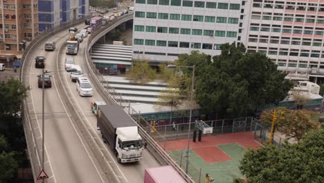 Tráfico-lento-en-Hong-Kong