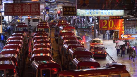 Minibus-Traffic-Jam-en-Hong-Kong