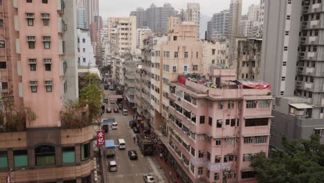 Bloques-de-apartamentos-y-camino-de-Hong-Kong