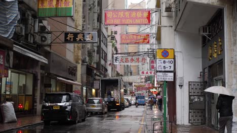 La-lluviosa-calle-lateral-de-Hong-Kong