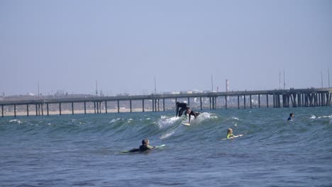 Surfers-Riding-Waves-in-LA