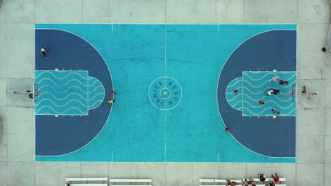 Basketballplatz-Am-Strand-Von-Venedig