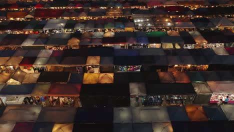 Stalls-in-Rachada-Train-Market-From-Above