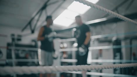 Boxers-fuera-de-foco-en-ring-de-boxeo