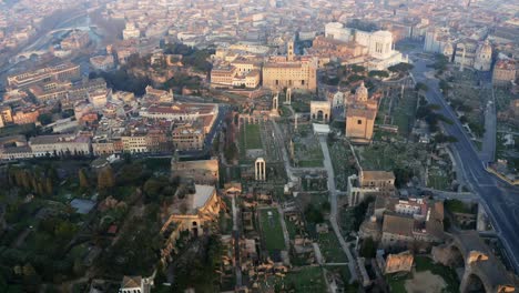 Luftaufnahme-Von-Römischen-Ruinen-Und-Tempeln