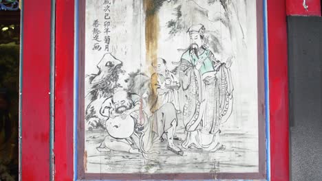 Ilustraciones-en-el-templo-de-Lungshan-Taipei