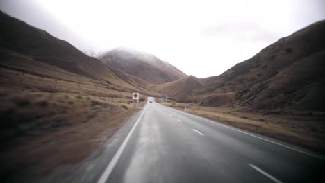 Driving-Along-Mountain-Road