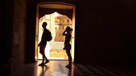Silhouettes-in-Spanish-Doorway