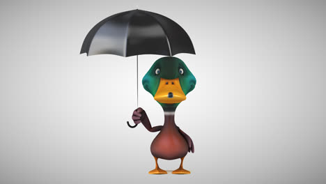 Lustige-Enten--Und-Regenschirmanimation