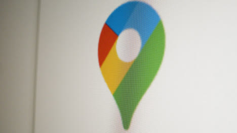 Nahaufnahme-Von-Google-Maps-Symbol-Auf-Dem-Bildschirm