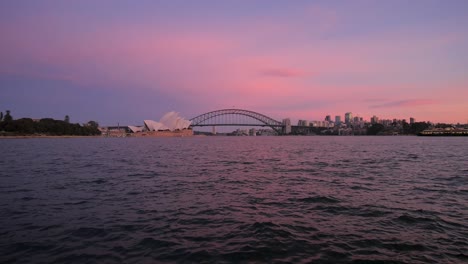 Blick-Auf-Die-Sydney-Harbour-Bridge-Im-Morgengrauen