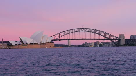 Rosa-Himmel-Mit-Sydney-Opernhaus-Und-Brücke