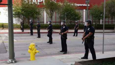 Hollywood-Line-of-Police-Officers-During-Protests