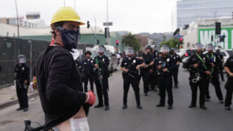 Hollywood-Protester-Shows-Camera-Injury-During-Protest