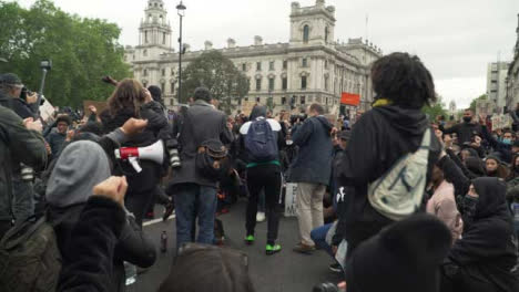 London-Activist-Inspiring-Group-of-Anti-Racism-Protesters