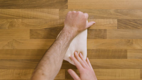 Top-View-Male-Kneading-Dough